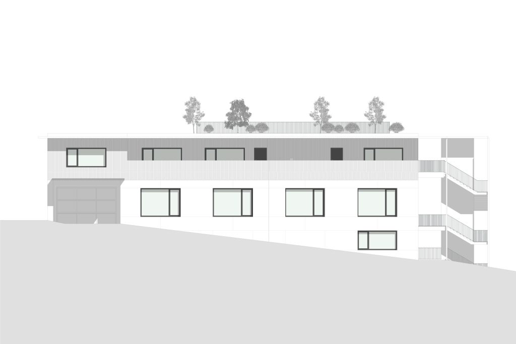 Gewerbegebäude Ormalingen, Fassade Nord