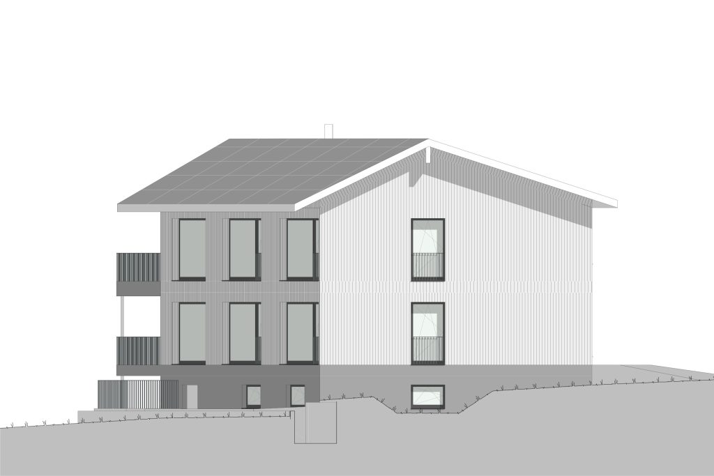 Zweifamilienhaus Blauen, Fassade Nord